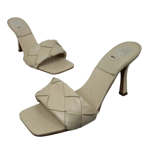 Vince Camuto Brelanie Ivory Leather Heels - Picture 5 of 7